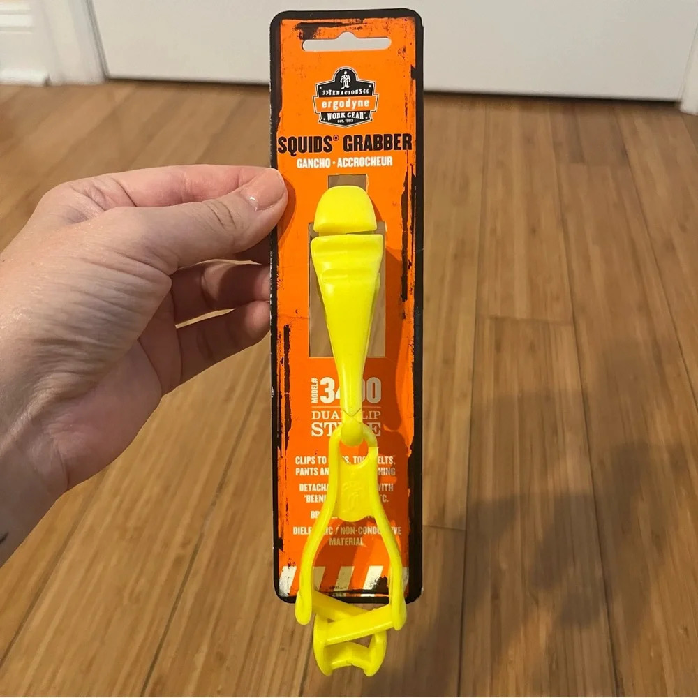 NEW ERGODYNE Squids Grabber Yellow #3400 Dual Style Clip